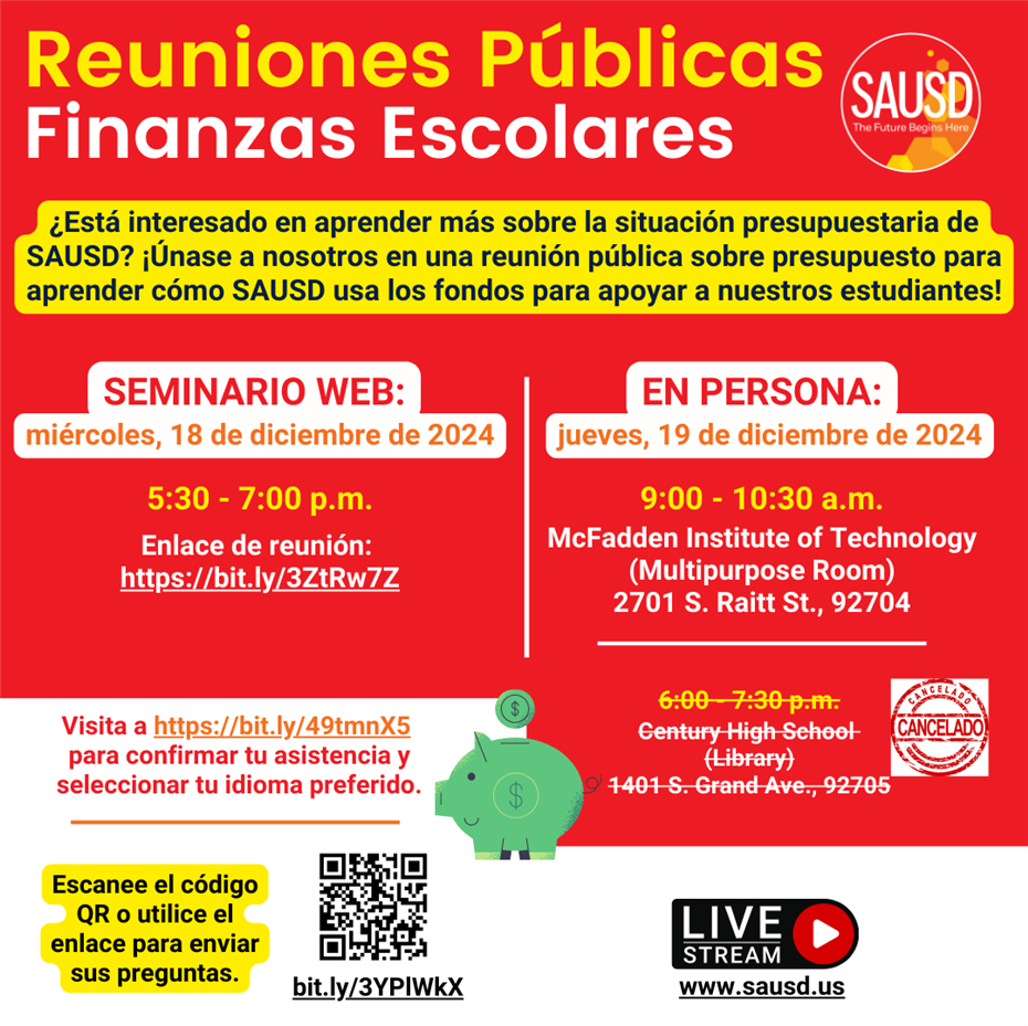 Budget webinar and Town Hall December 2024 - Spanish
